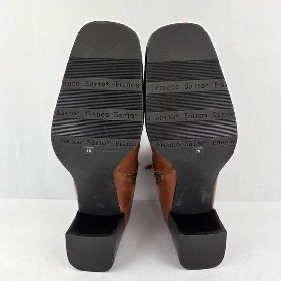 Franco Sarto Brown Ankle Boots Size 7N - Picture 8 of 13